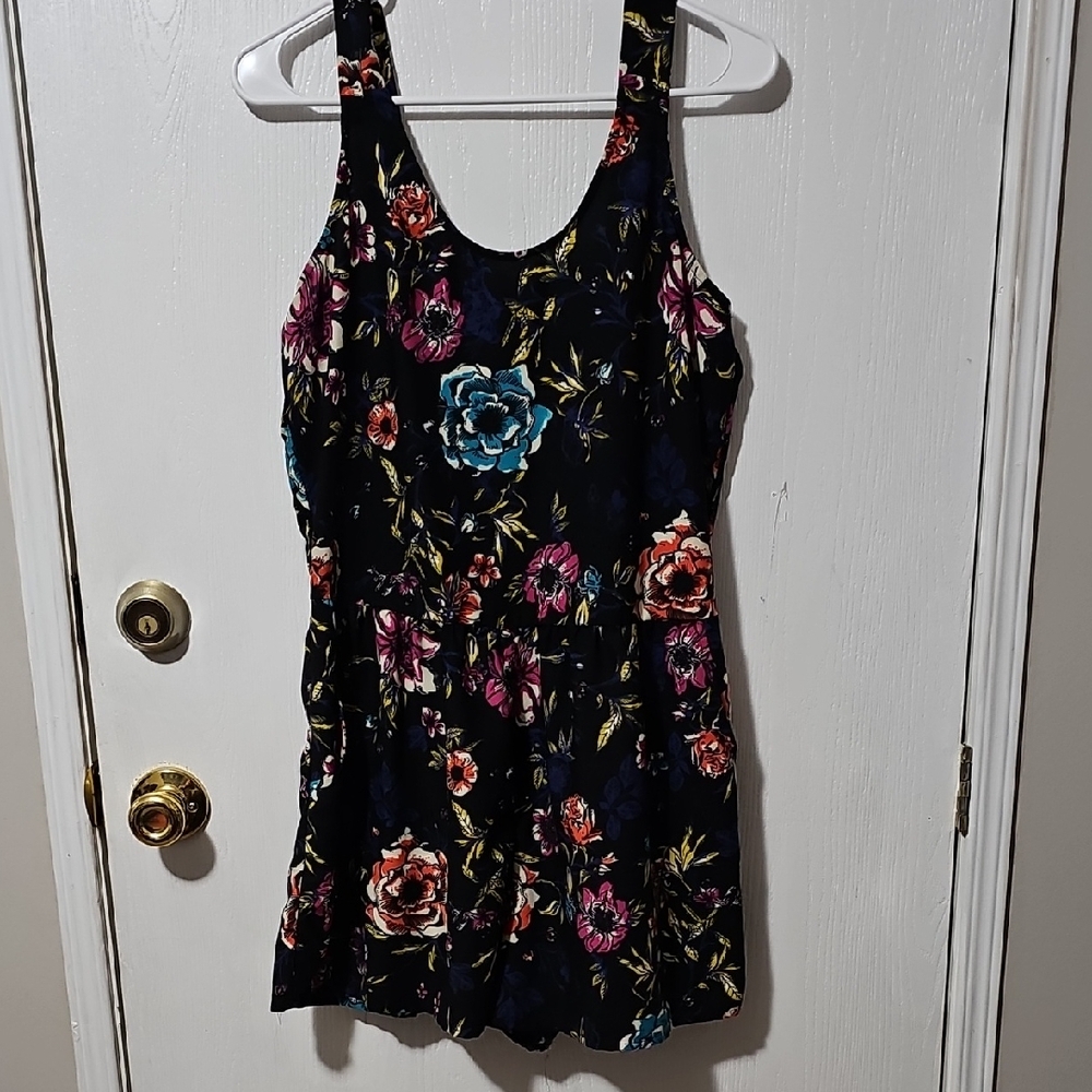Xhilaration Black Floral Dress
